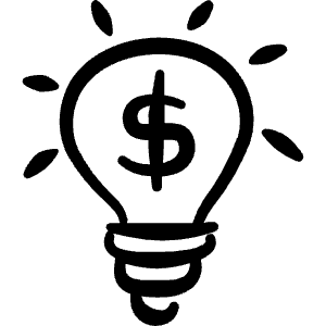Business Cash Idea Icon from Freehand Line - Free Set