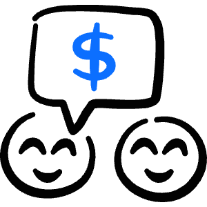 Business Deal Men Cash Conversation Icon from Freehand Duotone - Free Set