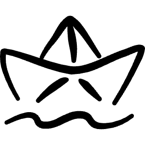 Business Metaphor Boat Success Icon from Freehand Line - Free Set