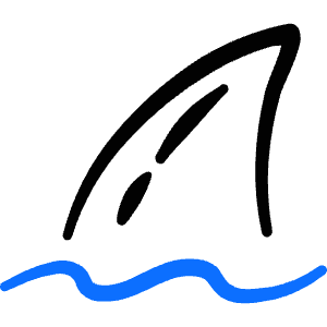 Business Metaphor Shark Icon from Freehand Duotone - Free Set