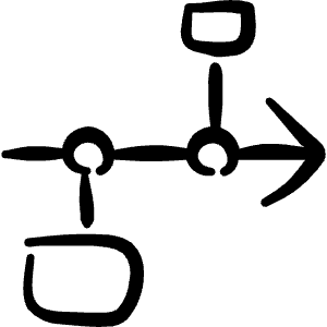 Business Workflow Project Management Icon from Freehand Line - Free Set