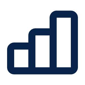 Chart Bar 2 Line Icon from Mingcute Line Set