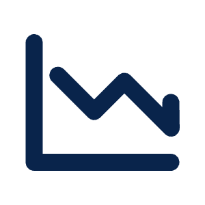 Chart Decrease Line Icon from Mingcute Line Set