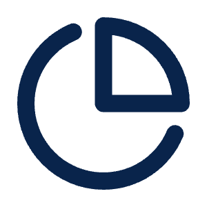 Chart Pie 2 Line Icon from Mingcute Line Set