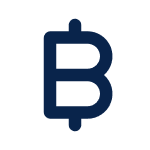 Currency Baht 2 Line Icon from Mingcute Line Set