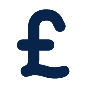 Currency Pound 2 Fill Icon from Mingcute Fill Set