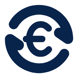 Exchange Euro Fill Icon from Mingcute Fill Set