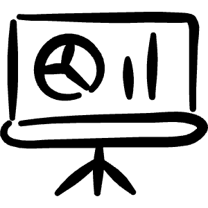 Performance Presentation Graph Icon from Freehand Line - Free Set