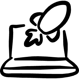 Product Launch Laptop Icon from Freehand Line - Free Set