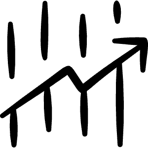 Trading Graph Icon from Freehand Line - Free Set