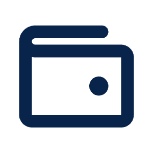Wallet 3 Line Icon from Mingcute Line Set
