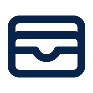 Wallet 5 Line Icon from Mingcute Line Set