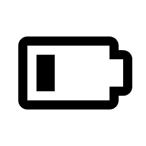 Battery Quarter Icon from Carbon Set