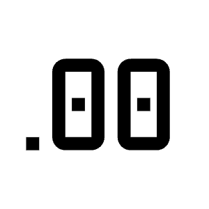 Character Decimal Icon from Carbon Set