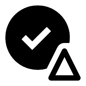Checkmark Filled Warning Icon from Carbon Set