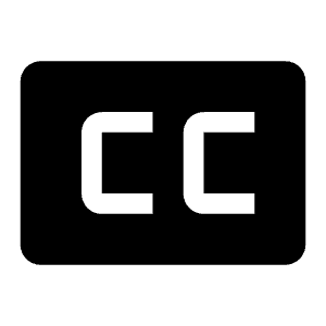 Closed Caption Filled Icon from Carbon Set