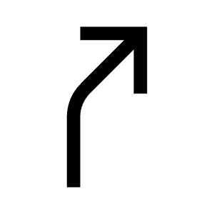 Direction Bear Right 01 Icon from Carbon Set
