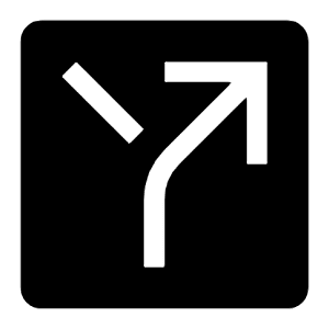 Direction Bear Right 02 Filled Icon from Carbon Set