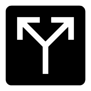 Direction Fork Filled Icon from Carbon Set