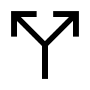 Direction Fork Icon from Carbon Set