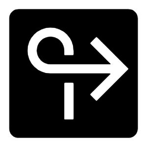 Direction Loop Right Filled Icon from Carbon Set