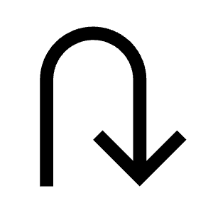 Direction U Turn Icon from Carbon Set