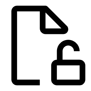 Document Unprotected Icon from Carbon Set