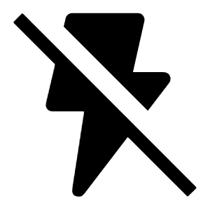 Flash Off Filled Icon from Carbon Set