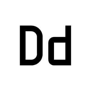 Letter Dd Icon from Carbon Set