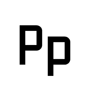 Letter Pp Icon from Carbon Set