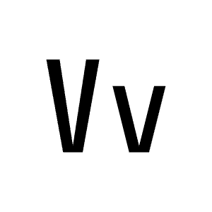 Letter Vv Icon from Carbon Set