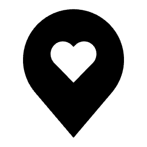Location Heart Filled Icon from Carbon Set
