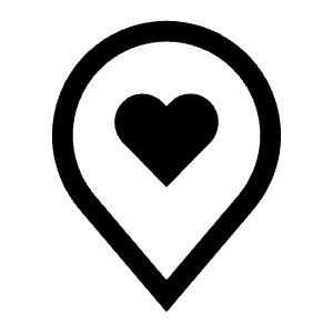 Location Heart Icon from Carbon Set