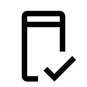Mobile Check Icon from Carbon Set