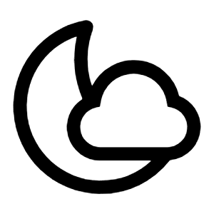 Partly Cloudy Night Icon from Carbon Set