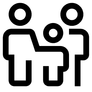 Pedestrian Family Icon from Carbon Set