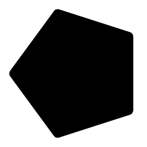 Pentagon Left Solid Icon from Carbon Set