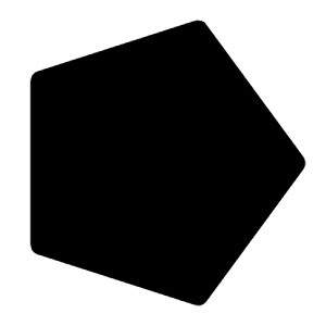 Pentagon Right Solid Icon from Carbon Set