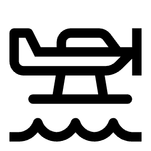 Plane Sea Icon from Carbon Set