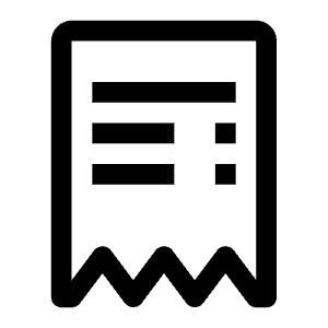 Receipt Icon from Carbon Set
