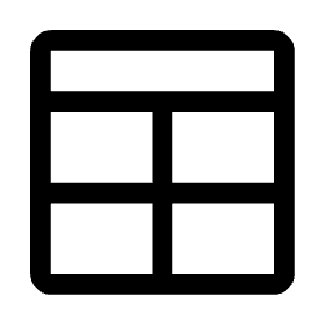 Table Split Icon from Carbon Set