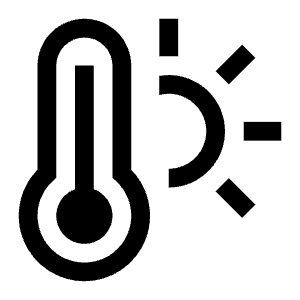 Temperature Hot Icon from Carbon Set