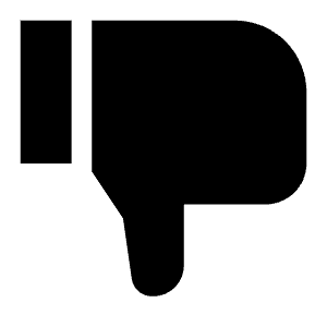 Thumbs Down Filled Icon from Carbon Set