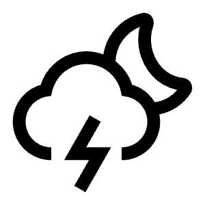 Thunderstorm Scattered Night Icon from Carbon Set