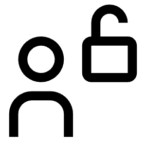 User Access Unlocked Icon from Carbon Set