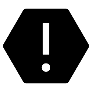 Warning Hex Filled Icon from Carbon Set