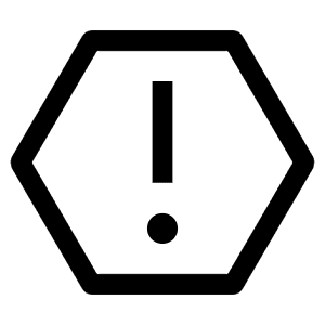 Warning Hex Icon from Carbon Set