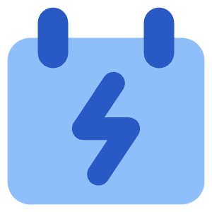 Calendar Bolt Deadline Icon from Core Flat Set