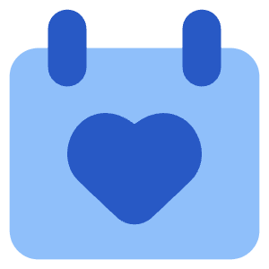 Calendar Heart Icon from Core Flat Set