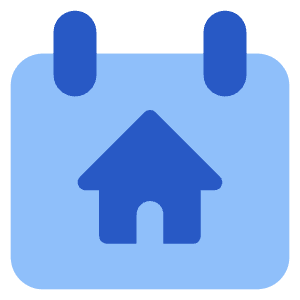 Calendar Home Icon from Core Flat Set